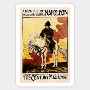 THE CENTURY MAGAZINE New Life Of Napoleon Vintage Magazine Cover Advert Sticker